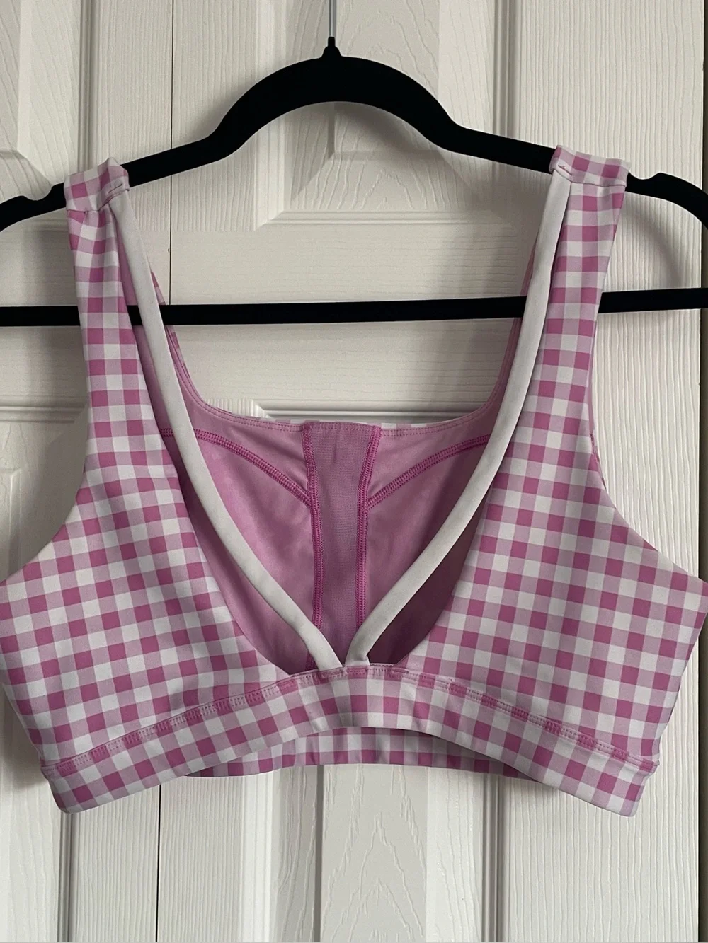 plaid peloton matching workout set